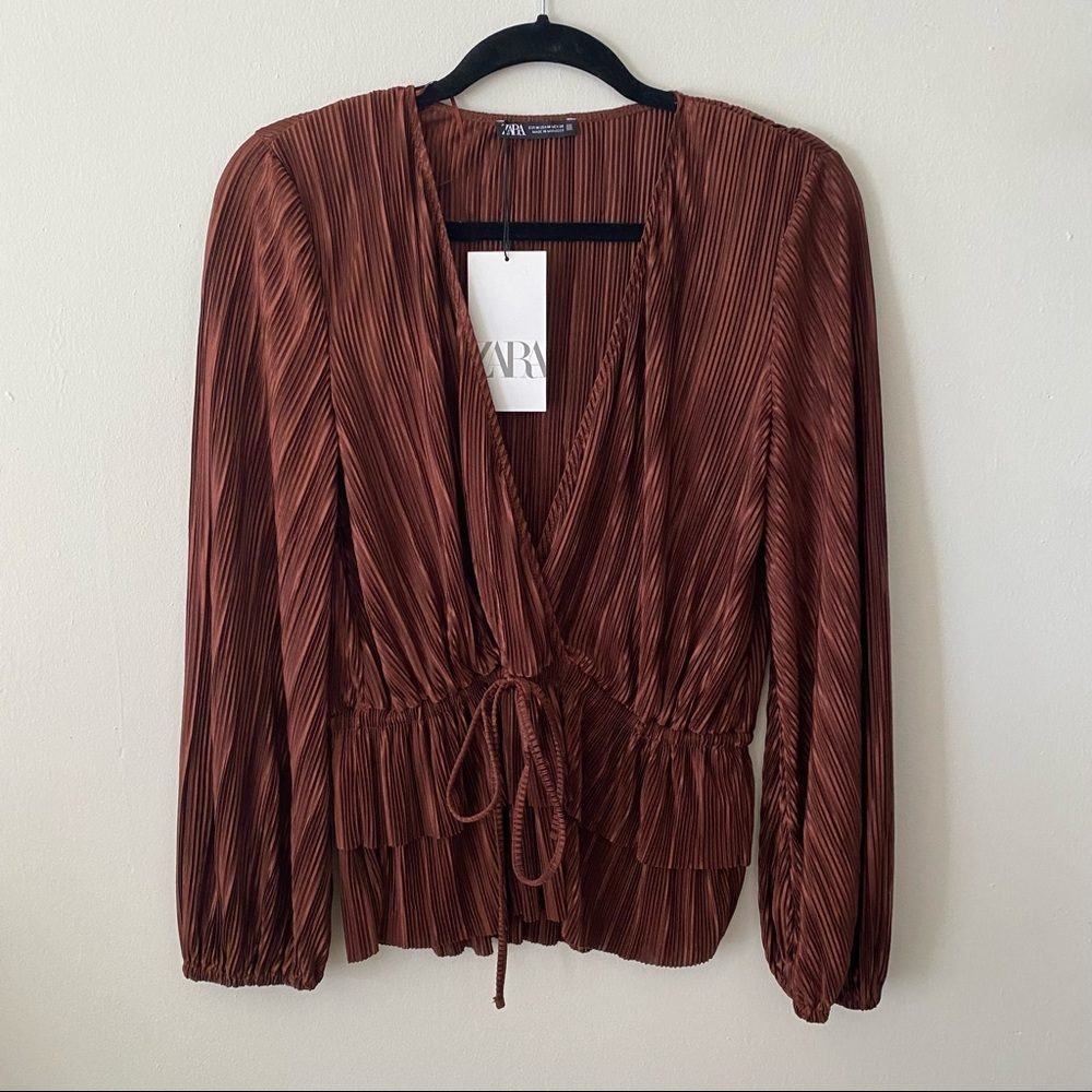 Zara Pleated Blouse
